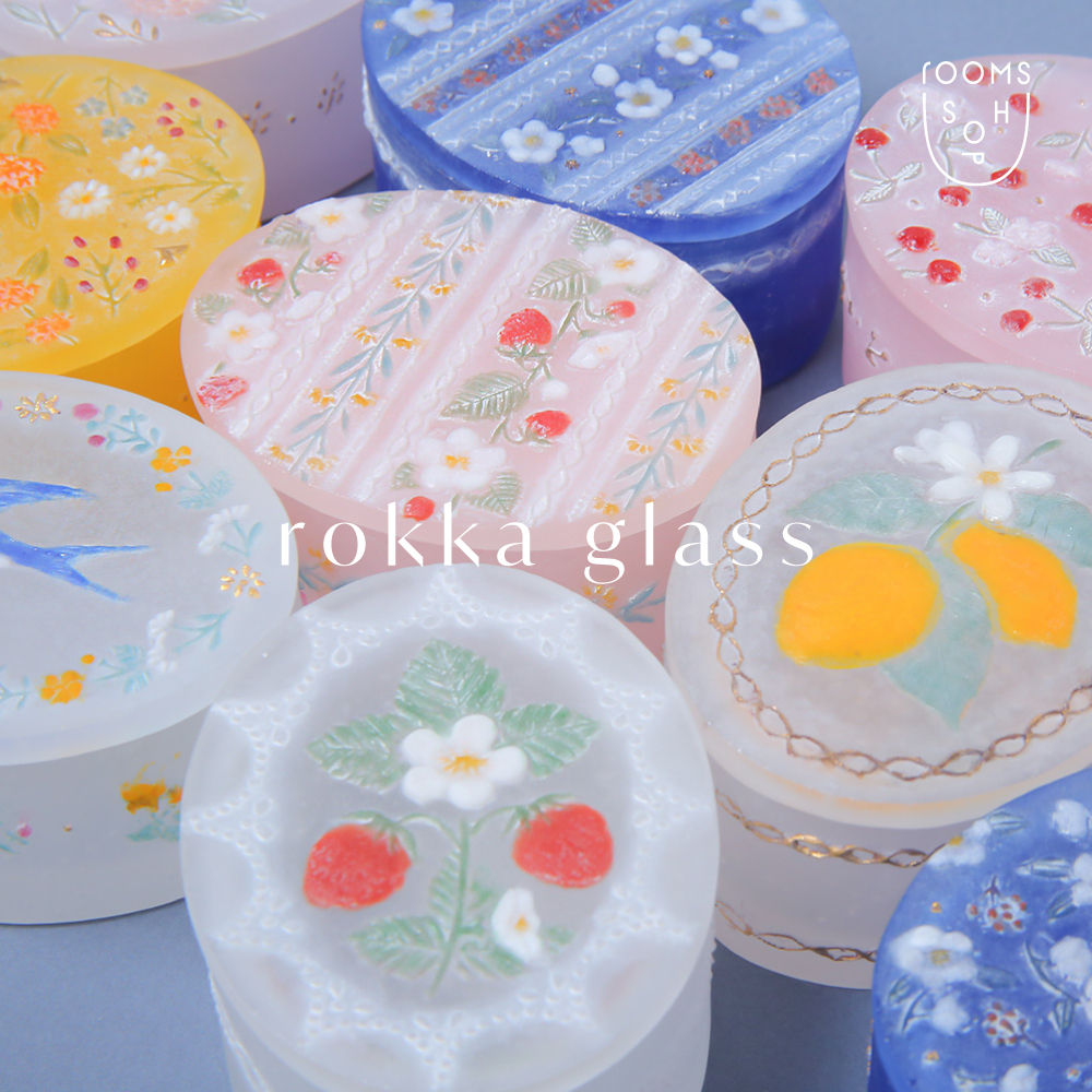 rokka glass 蓋物　大人気作家さん 作家さんの器と暮らしにまつわる道具のお店｜イロドリ｜オンラインストア